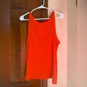 LOFT Orange Sleeveless Tank Top